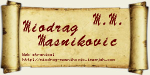 Miodrag Masniković vizit kartica